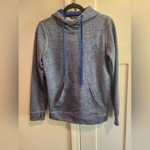 Adidas Climawarm Blue Athletic Hoodie Womens Size Small
